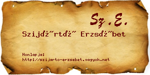 Szijártó Erzsébet névjegykártya
