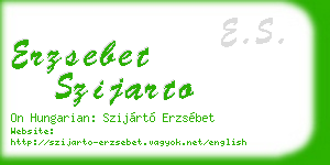 erzsebet szijarto business card