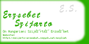 erzsebet szijarto business card